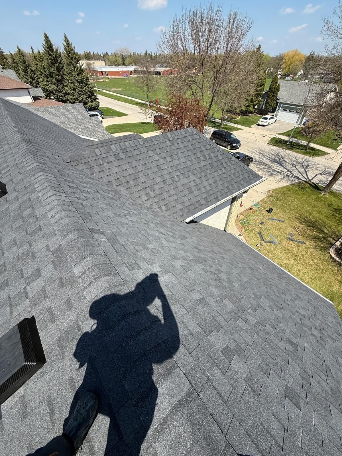 Completed asphalt shingle roof